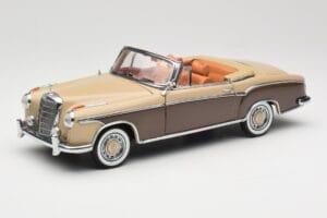 Mercedes 220 SE W128 Cabriolet Brons Rood Sun Star 1:18 3572 Metaal