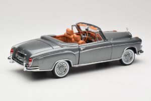 Mercedes 220 SE W128 Cabriolet Grey Metallic Sun Star 1:18 3352-M1 Metaal — afbeelding 3 van 8