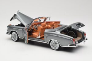 Mercedes 220 SE W128 Cabriolet Grey Metallic Sun Star 1:18 3352-M1 Metaal — afbeelding 5 van 8