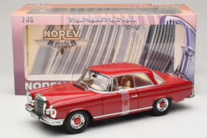 Mercedes 280 SE Coupe Rood Norev 1:18 183527 Metaal — afbeelding 6 van 6