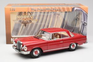 Mercedes 280 SE W108 Rood Norev 1:18 193527 Metaal — afbeelding 8 van 8