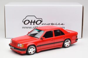 Mercedes 300E W124 6.0 AMG Signal Rood Otto 1:18 OT1104 Hars — afbeelding 6 van 6