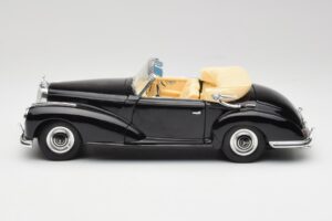 Mercedes 300 S W188 Cabriolet Zwart Tchibo 1:18 36782 Metaal — afbeelding 4 van 8