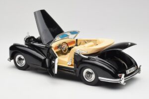 Mercedes 300 S W188 Cabriolet Zwart Tchibo 1:18 36782 Metaal — afbeelding 5 van 8