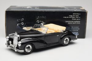 Mercedes 300 S W188 Cabriolet Zwart Tchibo 1:18 36782 Metaal — afbeelding 8 van 8