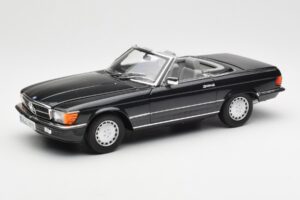 Mercedes 300 SL R107 Zwart Pearl Dealer Editie Norev 1:18 B66040678 Metaal