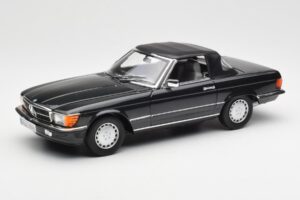 Mercedes 300 SL R107 Zwart Pearl Dealer Editie Norev 1:18 B66040678 Metaal — afbeelding 3 van 10