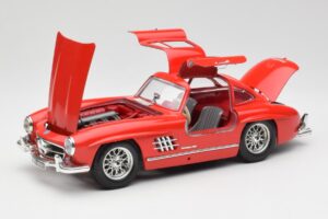 Mercedes 300 SL Rood Bburago 1:18 3015 Metaal — afbeelding 2 van 8