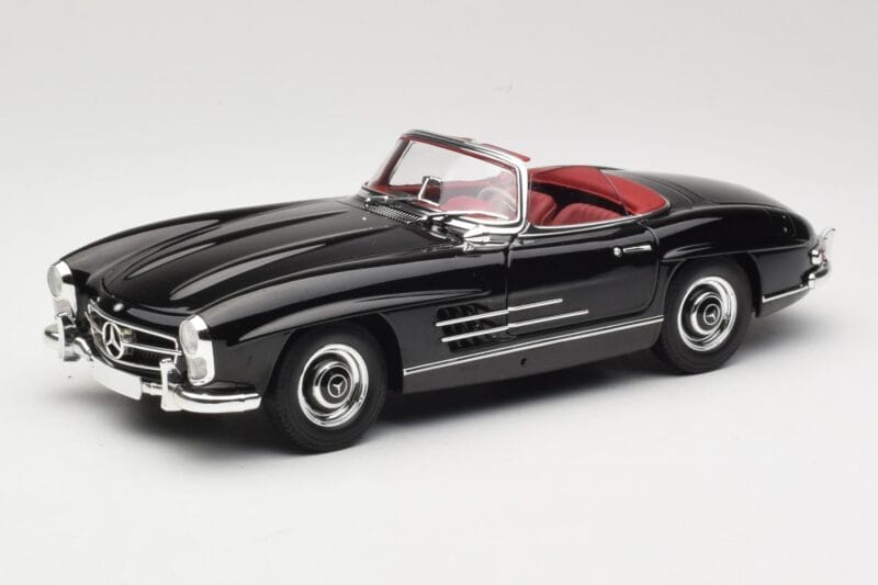 Mercedes 300 SL W198 Roadster Zwart Minichamps 1:18 180039036 Metaal