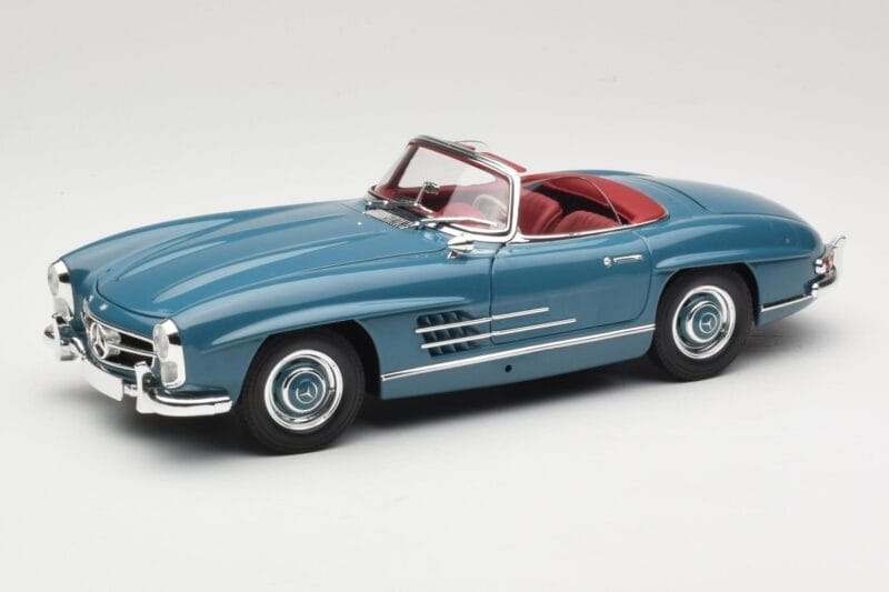 Mercedes 300 SL W198 Roadster Blauw Minichamps 1:18 180039035 Metaal