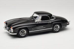 Mercedes 300 SL W198 Roadster With Hardtop Zwart Minichamps 1:18 180039040 Metaal
