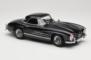 Mercedes 300 SL W198 Roadster With Hardtop Zwart Minichamps 1:18 180039040 Metaal — afbeelding 6 van 8