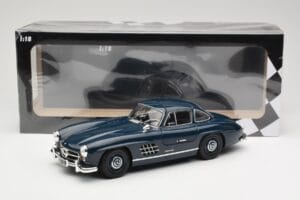Mercedes 300 SL W198 Gullwing Donkerblauw Minichamps 1:18 110037216 Metaal — afbeelding 8 van 8