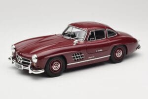 Mercedes 300 SL W198 Gullwing Donkerrood Minichamps 1:18 110037218 Metaal