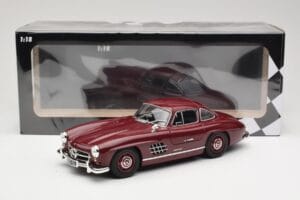 Mercedes 300 SL W198 Gullwing Donkerrood Minichamps 1:18 110037218 Metaal — afbeelding 8 van 8