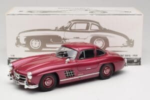 Mercedes 300 SL W198 Vuurrood Minichamps 1:18 180039008 Metaal — afbeelding 8 van 8