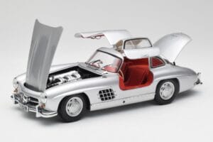 Mercedes 300 SL W198 Gullwing Zilver Minichamps 1:18 180039000 Metaal — afbeelding 2 van 8