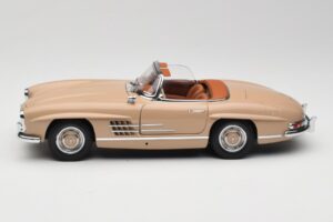 Mercedes 300 SL W198 Roadster Lichtbruin Minichamps 1:18 180039032 Metaal — afbeelding 4 van 8