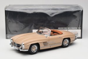 Mercedes 300 SL W198 Roadster Lichtbruin Minichamps 1:18 180039032 Metaal — afbeelding 8 van 8