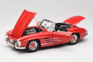 Mercedes 300 SL W198 Roadster Rood Met Hardtop Minichamps 1:18 180039041 Metaal — afbeelding 2 van 8