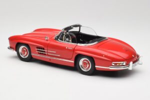 Mercedes 300 SL W198 Roadster Rood Met Hardtop Minichamps 1:18 180039041 Metaal — afbeelding 7 van 8