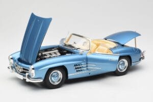 Mercedes 300 SL W198 Roadster Hardtop Light Blue Metallic Minichamps 1:18 180039042 Metaal — afbeelding 2 van 9