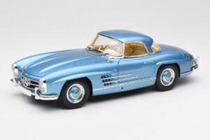 Mercedes 300 SL W198 Roadster Hardtop Light Blue Metallic Minichamps 1:18 180039042 Metaal — afbeelding 3 van 9