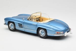 Mercedes 300 SL W198 Roadster Hardtop Light Blue Metallic Minichamps 1:18 180039042 Metaal — afbeelding 8 van 9
