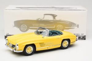 Mercedes 300 SL W198 Roadster Hardtop Signal Yellow Minichamps 1:18 180039044 Metaal — afbeelding 9 van 9
