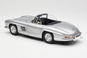 Mercedes 300 SL W198 Roadster Silver Metallic Minichamps 1:18 180039030 Metaal — afbeelding 7 van 8