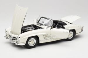 Mercedes 300 SL W198 Roadster Wit Met Softtop Minichamps 1:18 180039034 Metaal — afbeelding 2 van 9