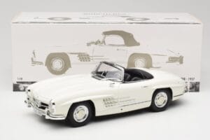 Mercedes 300 SL W198 Roadster Wit Met Softtop Minichamps 1:18 180039034 Metaal — afbeelding 9 van 9