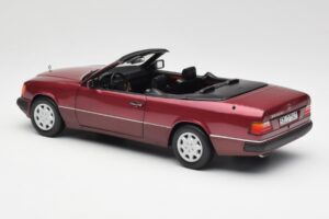 Mercedes 300CE-24 A124 Cabriolet Almandine Rood Metallic Norev 1:18 B66040616 Metaal — afbeelding 7 van 8