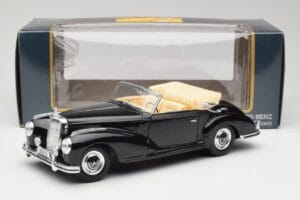 Mercedes 300SC W188 Obsidian Zwart Maisto 1:18 806B Metaal — afbeelding 8 van 8