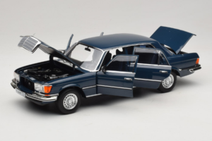 Mercedes 350 SEL W116 Hansa Blue Norev 1:18 183976 Metaal — afbeelding 2 van 8