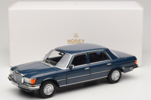 Mercedes 350 SEL W116 Hansa Blue Norev 1:18 183976 Metaal — afbeelding 8 van 8