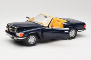 Mercedes 350 SL R107 Donkerblauw Sun Star 1:18 MB003 Metaal — afbeelding 2 van 8
