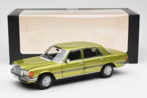 Mercedes 450 SEL W116 Citrus Groen Dealer Editie Norev 1:18 B66040683 Metaal — afbeelding 8 van 8