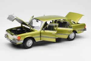 Mercedes 450 SEL W116 Citrus Groen Dealer Editie Norev 1:18 B66040683 Metaal — afbeelding 2 van 8