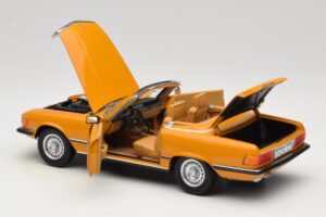 Mercedes 450 SL R107 Cayenne Orange Norev 1:18 183350 Metaal — afbeelding 7 van 10