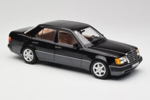 Mercedes 500E W124 Zwart Limited Edition Norev 1:18 183949 Metaal — afbeelding 6 van 12