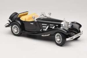 Mercedes 500K Roadster Zwart Bburago 1:18 3020-P2 Metaal — afbeelding 6 van 8