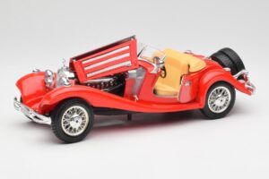 Mercedes 500K Roadster Rood Bburago 1:18 3020 Metaal — afbeelding 2 van 8