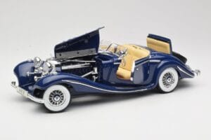Mercedes 500K Special Roadster Blauw Maisto 1:18 56059 Metaal — afbeelding 2 van 8
