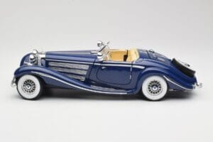 Mercedes 500K Special Roadster Blauw Maisto 1:18 56059 Metaal — afbeelding 4 van 8