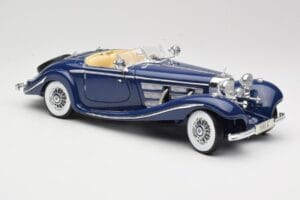 Mercedes 500K Special Roadster Blauw Maisto 1:18 56059 Metaal — afbeelding 6 van 8