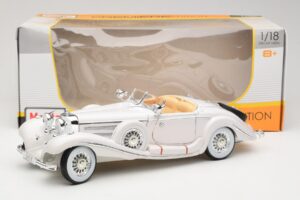 Mercedes 500K Special Roadster Wit Premiere Edition Maisto 1:18 536055 Metaal — afbeelding 8 van 8