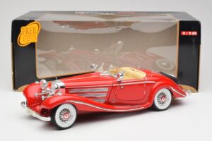 Mercedes 500K Special Roadster Rood Maisto 1:18 56058 Metaal — afbeelding 8 van 8