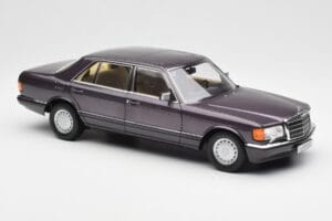 Mercedes 560 SEL W126 Paars Metallic Norev 1:18 183544 Metaal — afbeelding 6 van 8