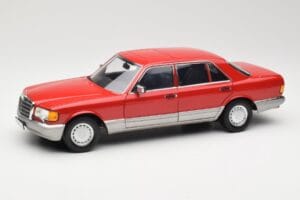 Mercedes 560 SEL W126 Rood Norev 1:18 183463 Metaal
